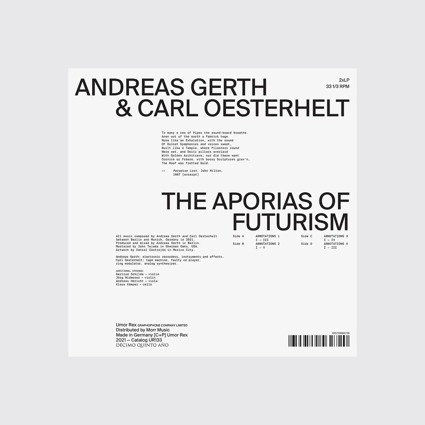 LP / ANDREAS GERTH AND CARL OESTERHELT — The Aporias of Futurism
