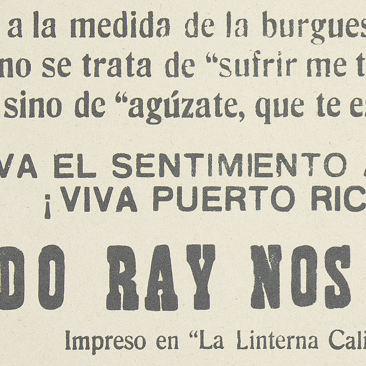 CARTEL / EL PUEBLO DE CALI RECHAZA