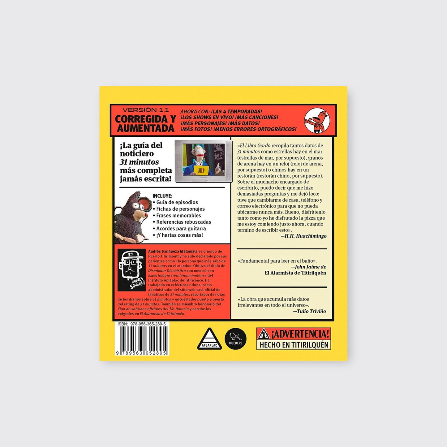 LIBRO / EL LIBRO GORDO DE 31 MINUTOS Andrés Sanhueza.