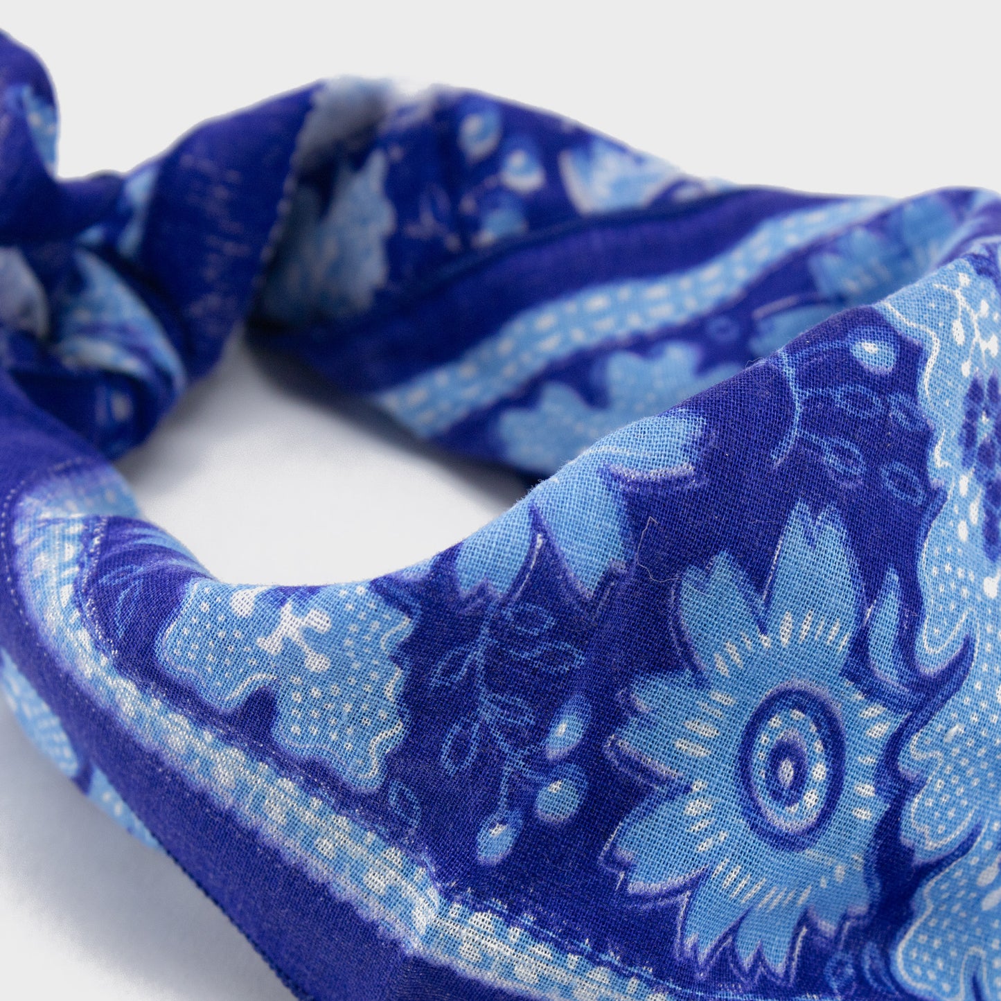 PAÑUELO FLORES / AZUL