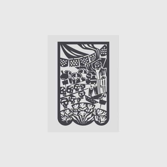 POSTAL MERCADO DIA DE MUERTOS