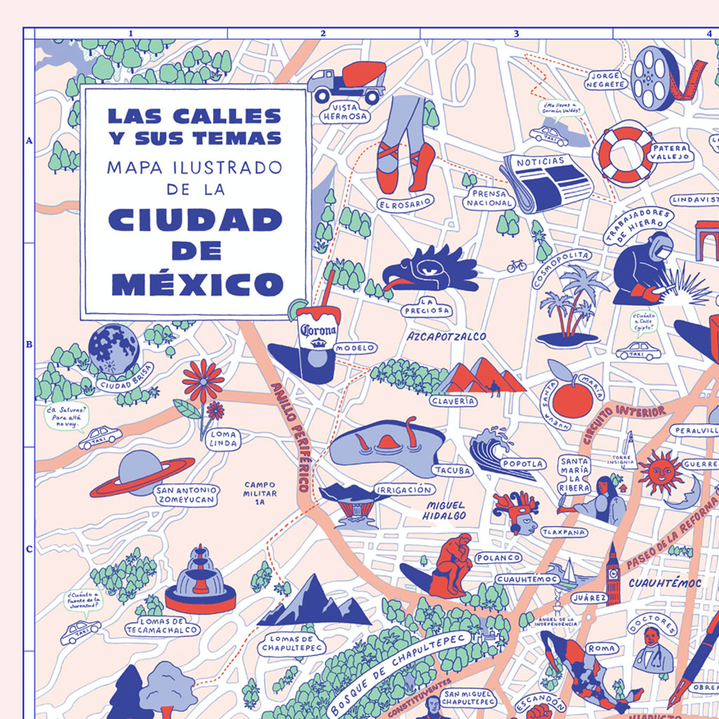 MAPA ILUSTRADO CIUDAD DE MÉXICO